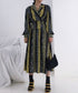 Vintage Stripe Pattern Dress